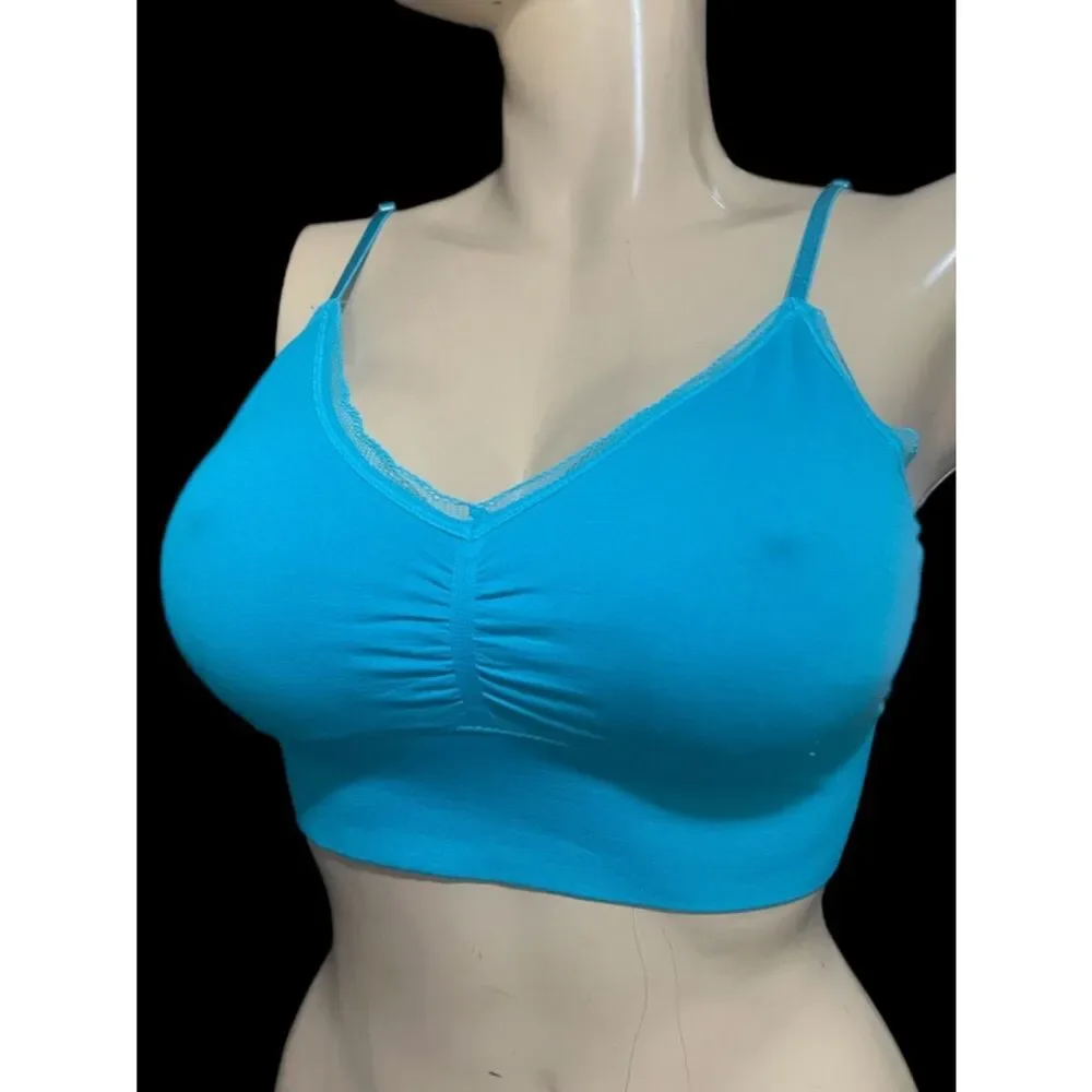 Victoria’s Secret Discontinued The Lounge unlined long bralette bra Teal Xlarge